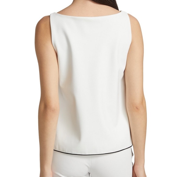 CHIARA BONI LA PETITE ROBE Vanesa Piping Sleeveless Blouse 12 - Picture 5 of 10